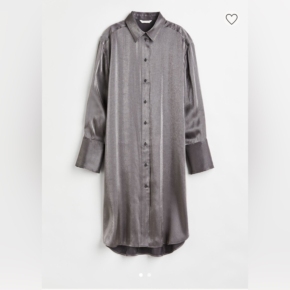 H&M silver shirt dress